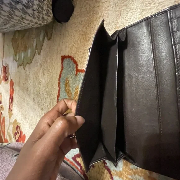 Authentic Gucci brown leather guccissima logo long around zip wallet - Picture 4 of 14